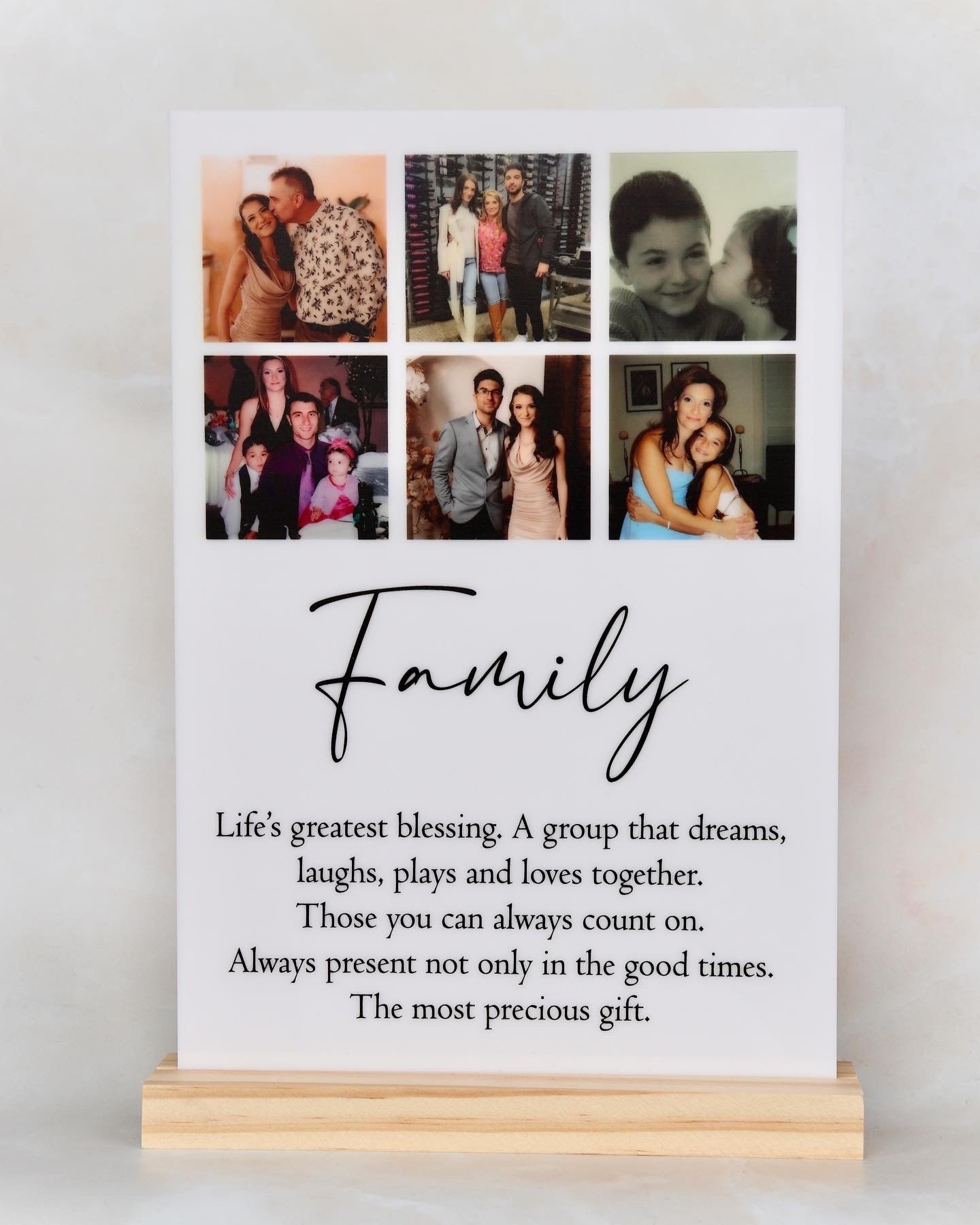 “Family” Photo Meaning Plaque