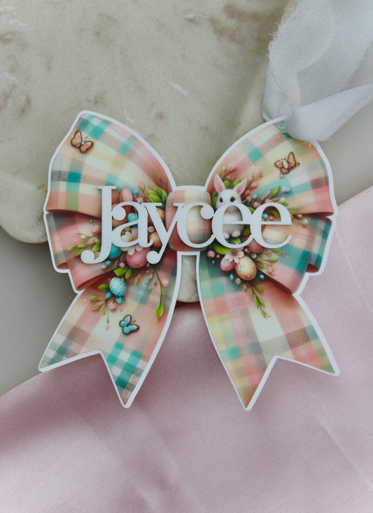 Easter Bow Name Tag - Design 1