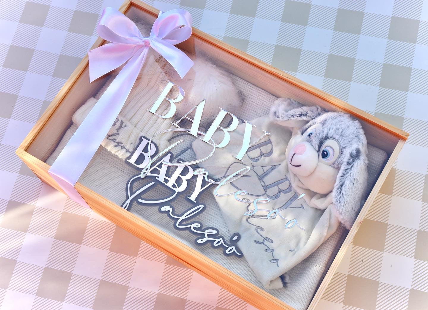 Large Wooden Baby Giftbox: Style 2