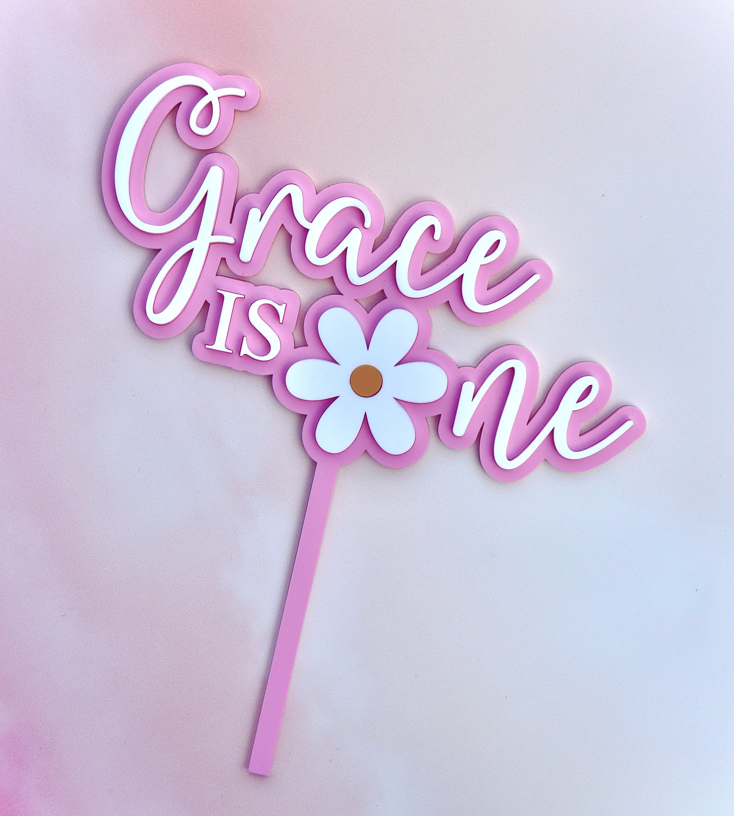 Daisy “one” Cake Topper