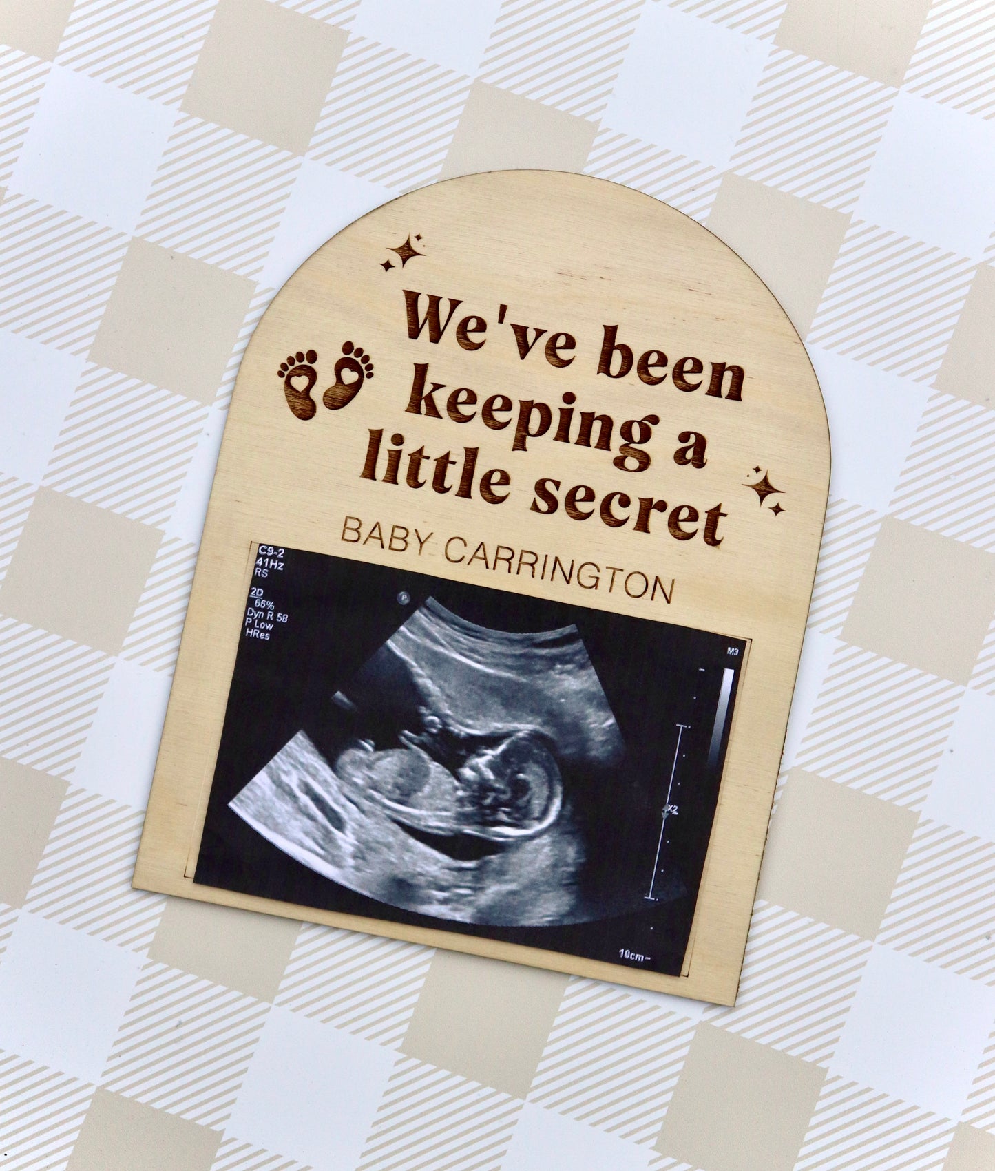 Ultra Sound Photo Announcement Plaque