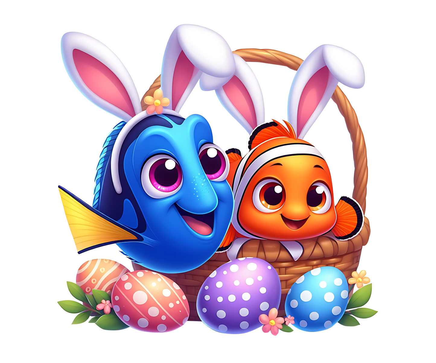 Easter Disney Characters Name Tag