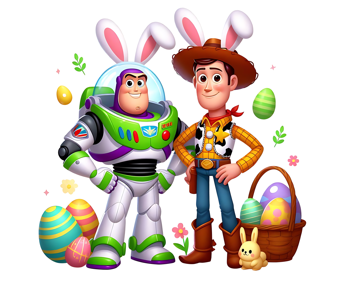 Easter Disney Characters Name Tag