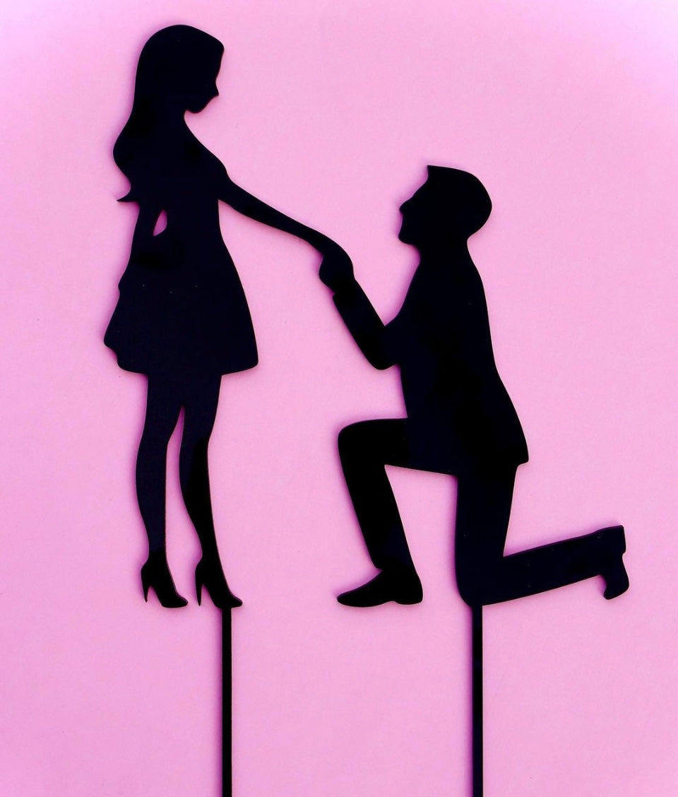 Engaged Cake Topper