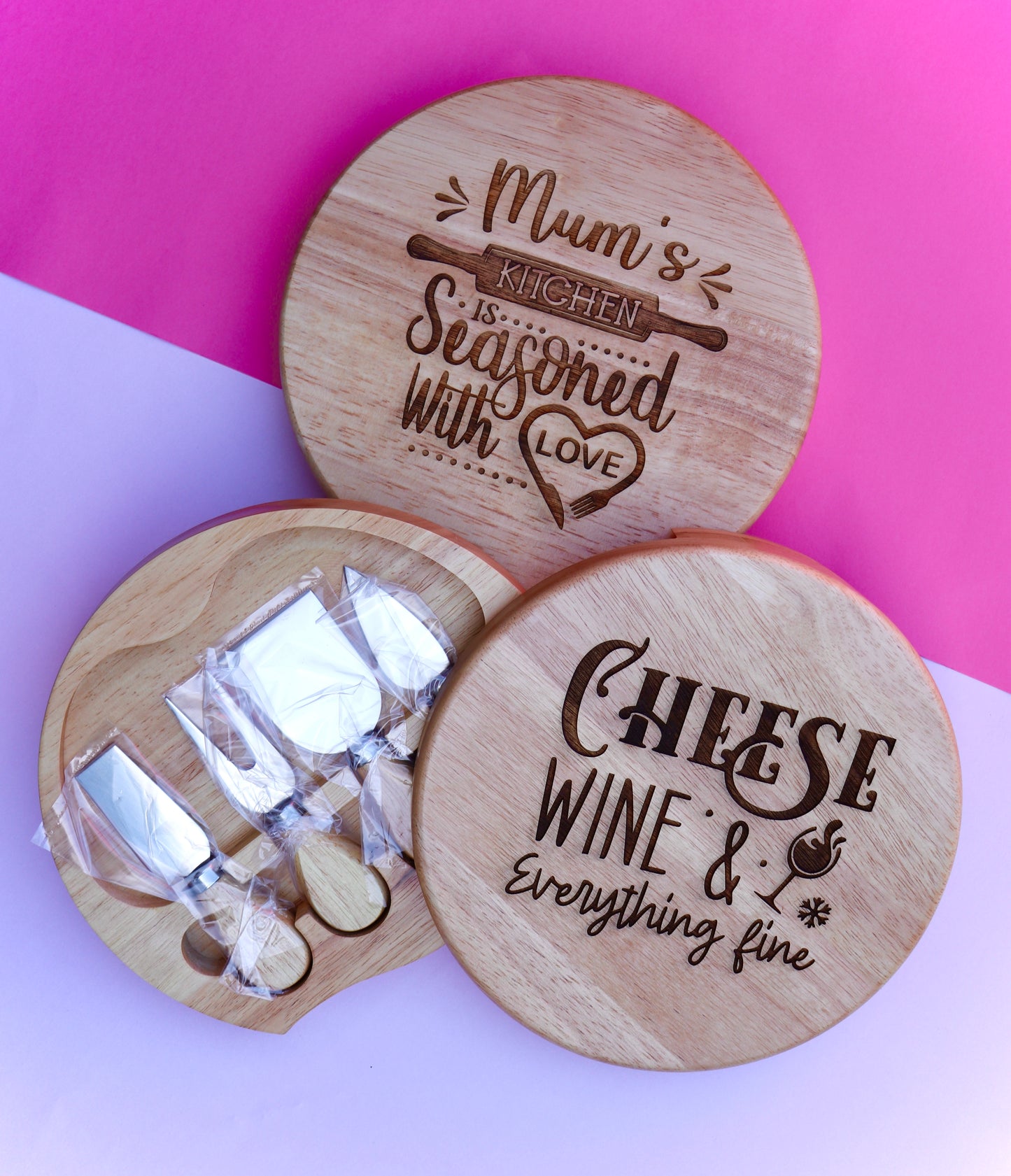 Engraved Cheese Kife Set