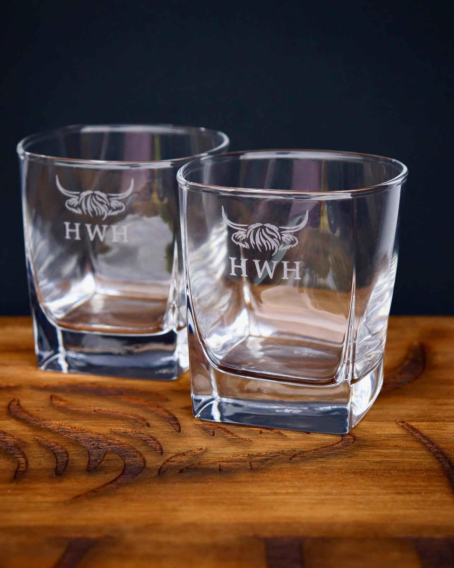 Engraved Scotch Glasses