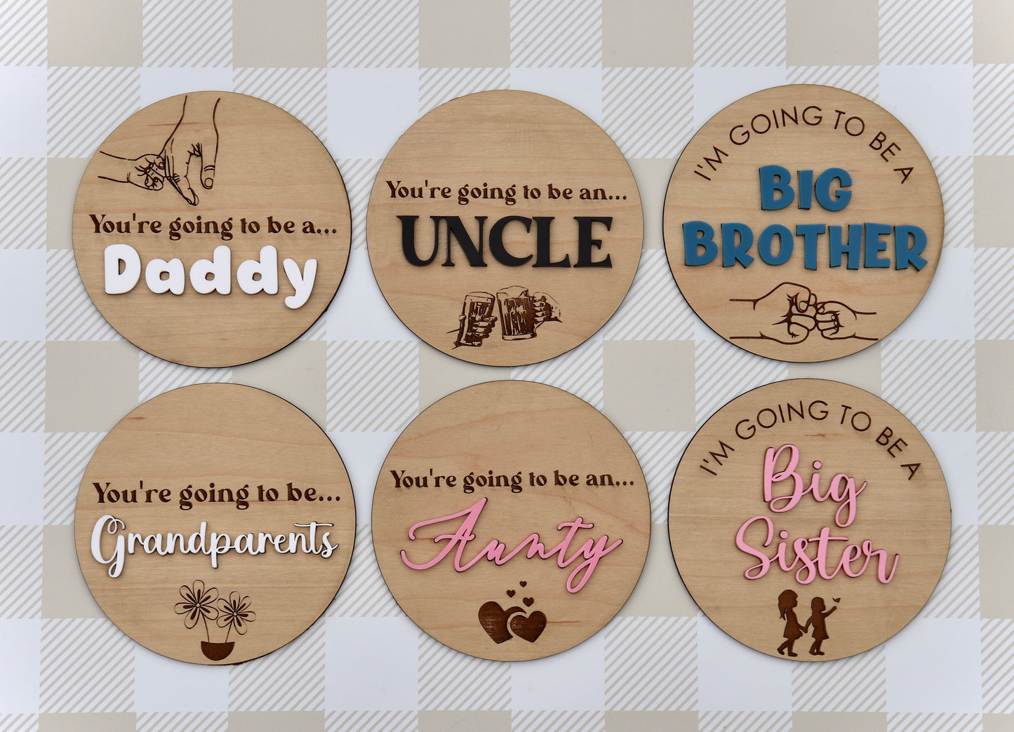 Announcement Plaque Bundle SET OF 6