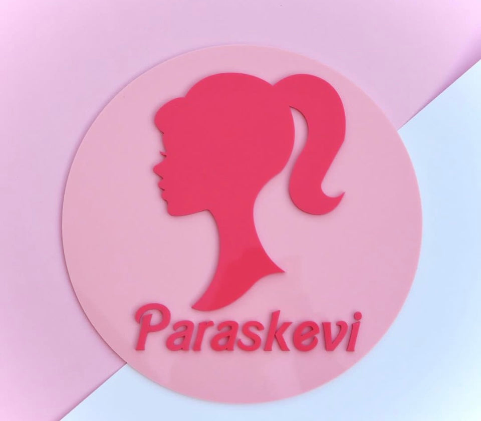 Barbie Name Plaque