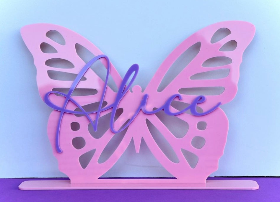 Detail Butterfly Name Plaque