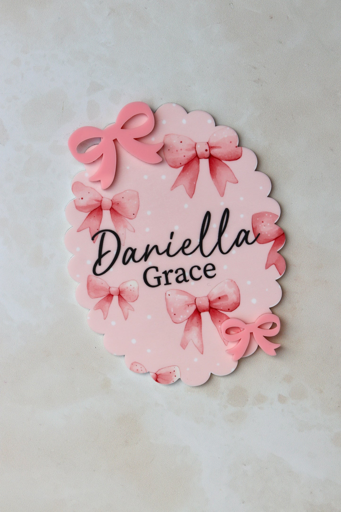 Pink Bows Name Plaque
