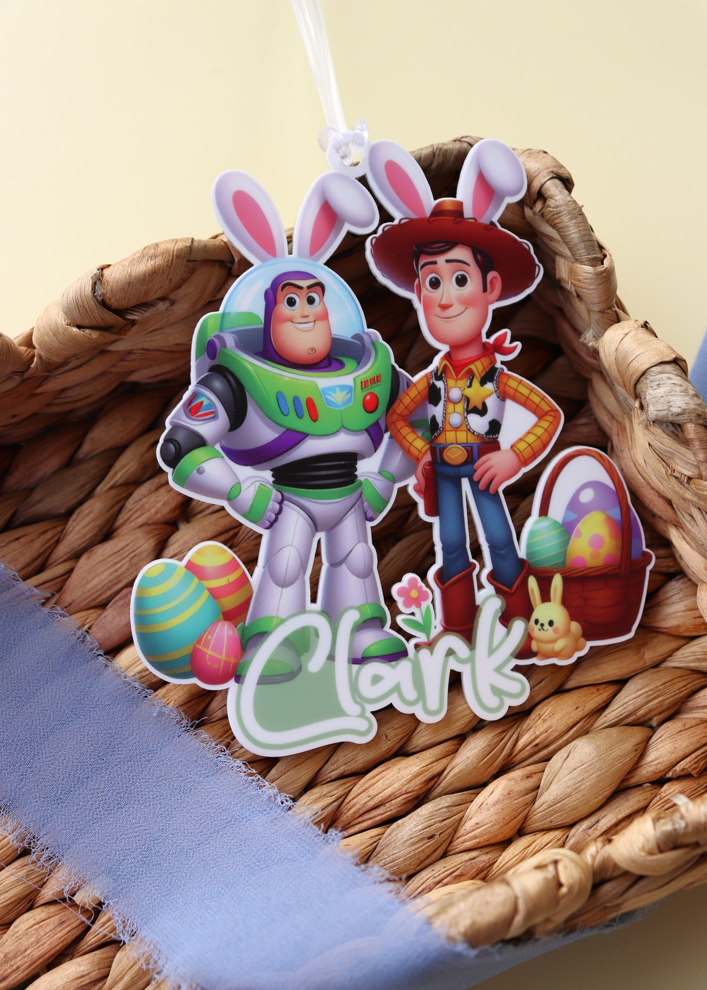Easter Disney Characters Name Tag
