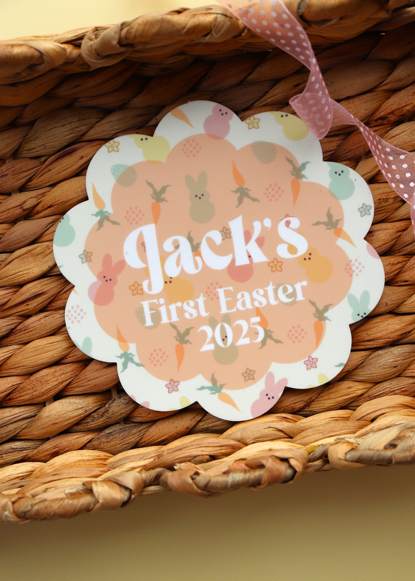 My First Easter Scalloped Plaque