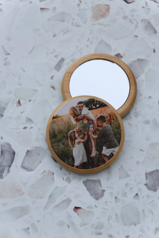 Photo Wooden Compact Mirror