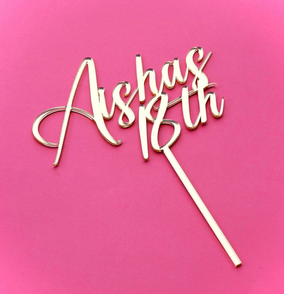 Single Colour Cake Topper