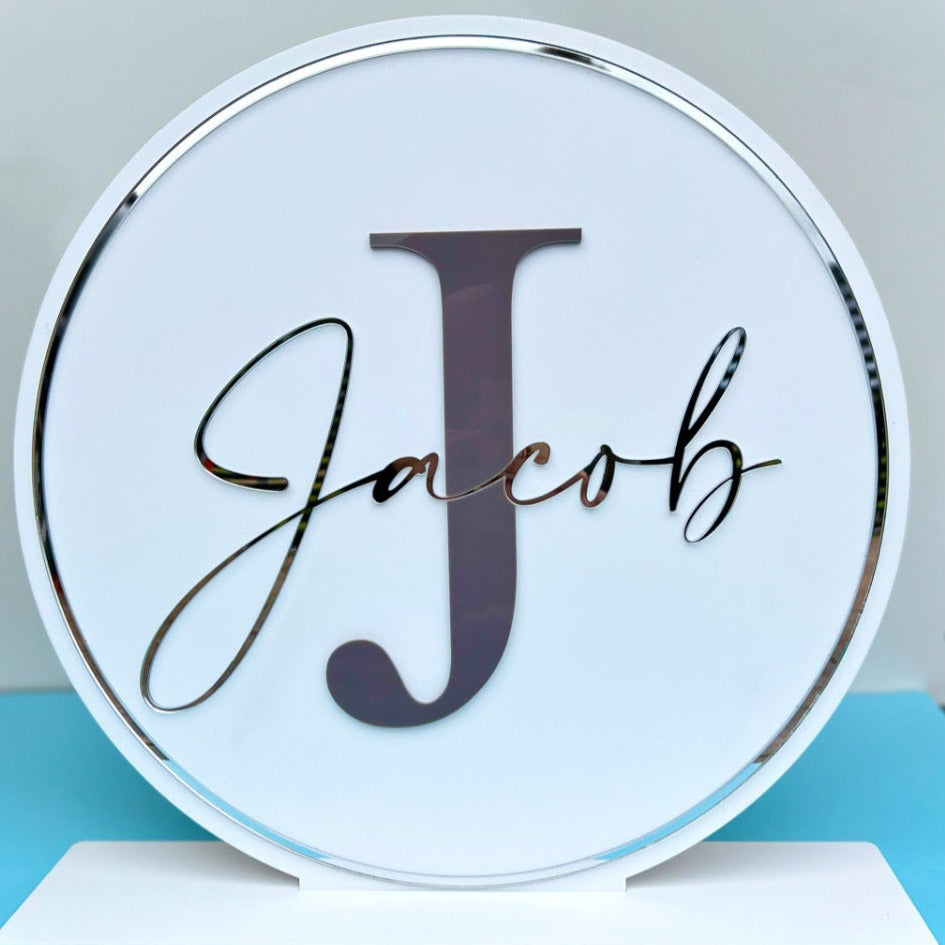 Standing Name + Letter Plaque