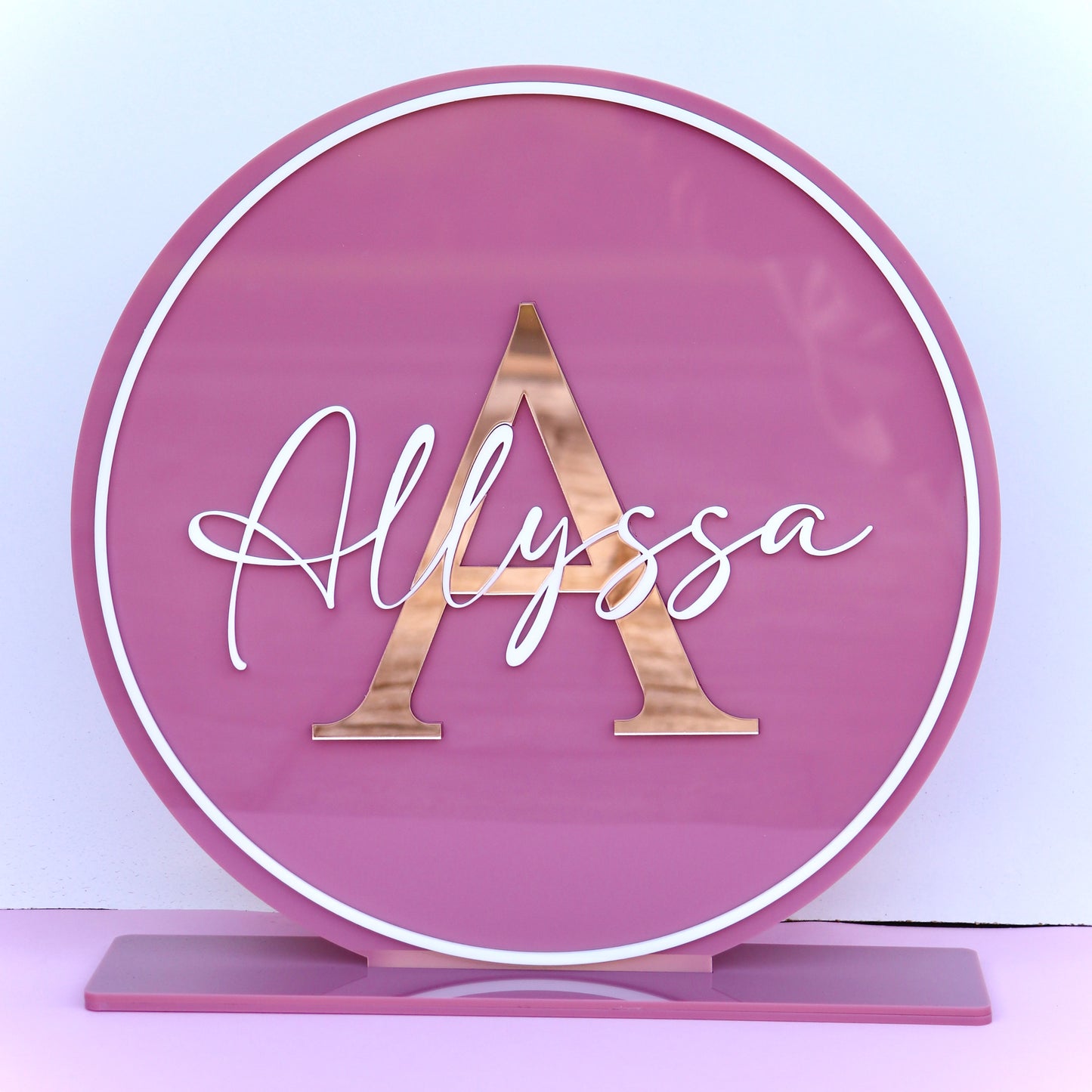 Standing Name + Letter Plaque