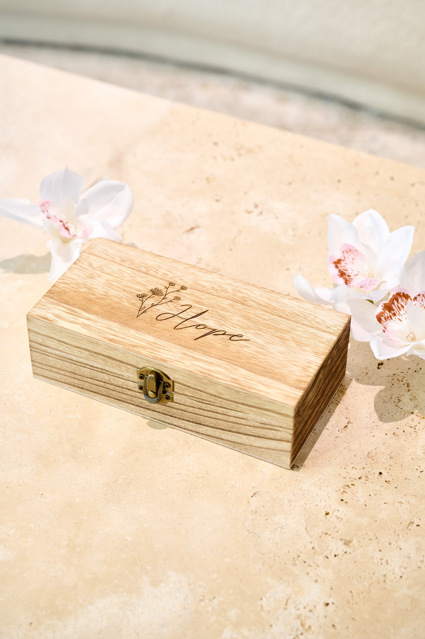 Engraved Wooden Trinket Box